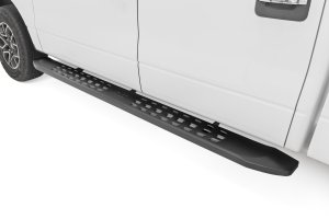 Ford F-150 Running Board - Crew Cab - Rough Country - RPT2 - Black - '09-'14